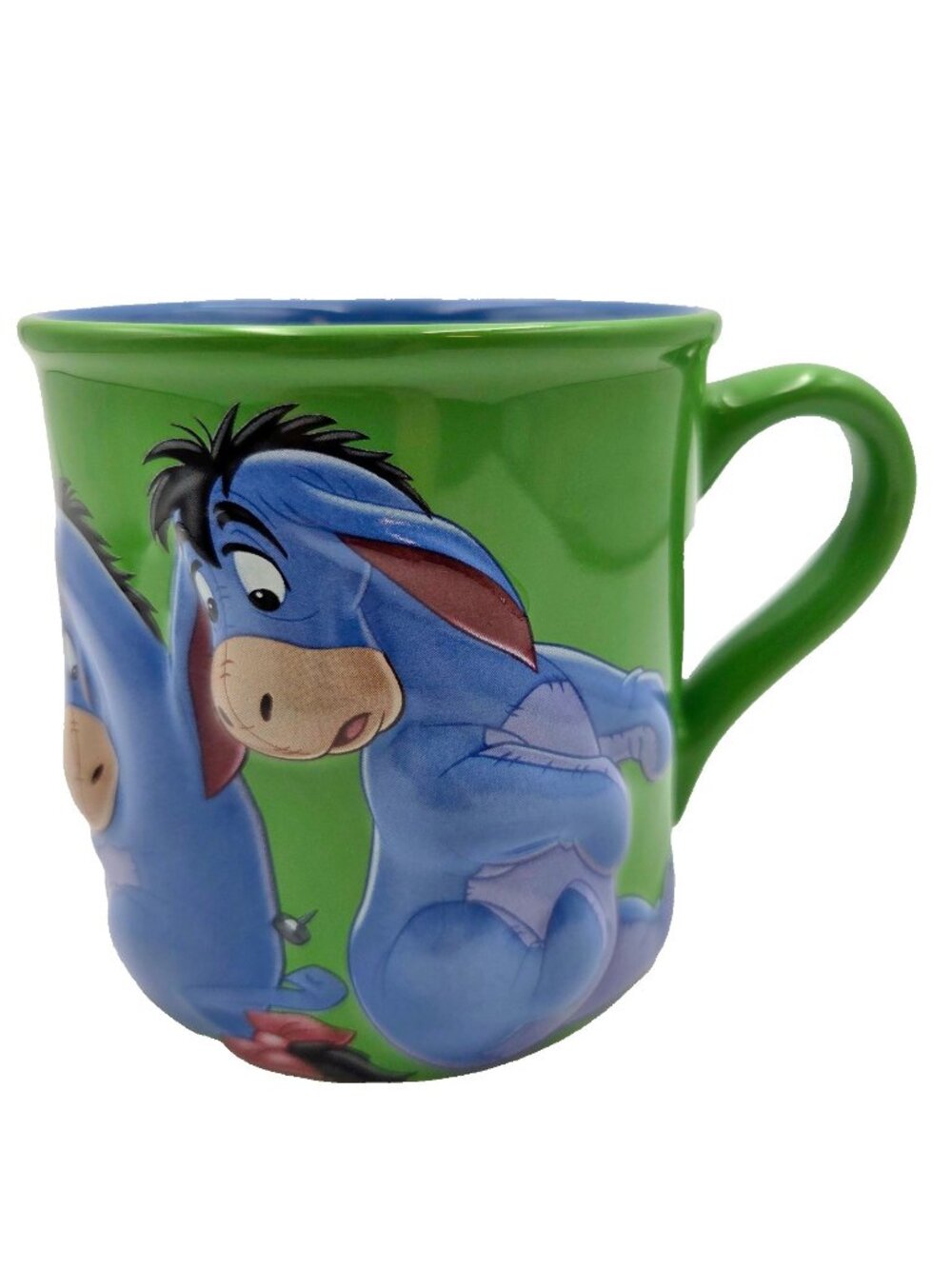 Disney Eeyore Coffee Mug Cup Large 3D Feel Winnie The Pooh Green Read